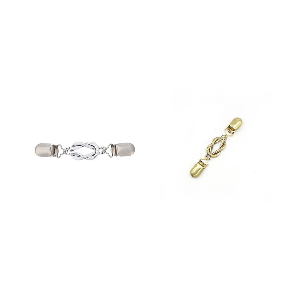 Accessory Decoration Shawl Collar Cardigan Clothes Brooch for Blouse Female Tightening Sweaters Chain Clip Shirts Clips