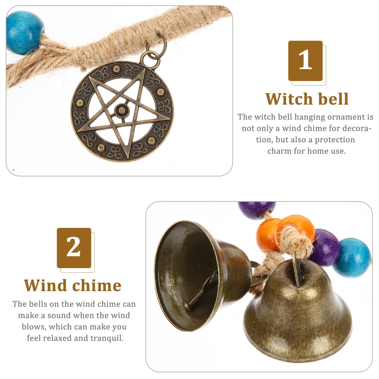 

Witch Bell Wind Chime Bohemia Style Hanging Wind Bell Decoration Home Protection Charm Outdoor Patio Garden Ornament other