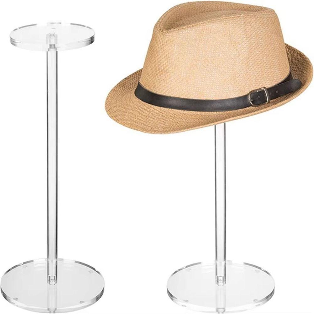Nuovo Supporto Espositore per Cappelli 30/35/40cm Staffa Rialzo Trasparente in Acrilico Rastrelliera Espositore per Parrucche per Esposizione Orologi Negozio di Cappelli Gioielli