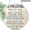 2D Flat Father's Day Themed Aluminum Decorative Signs and Plaques in Various Sizes. A Prayer of Gratitude and Blessings for Fathers, Ideal for Home