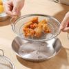 Stainless Steel Round Drain Tray Oven Safe Nonstick Oil Draining Baking Pan for Low Fat Cooking Meals