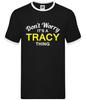 Don't Worry It's a TRACY Thing - Mens Ringer - Surname Custom Name Family