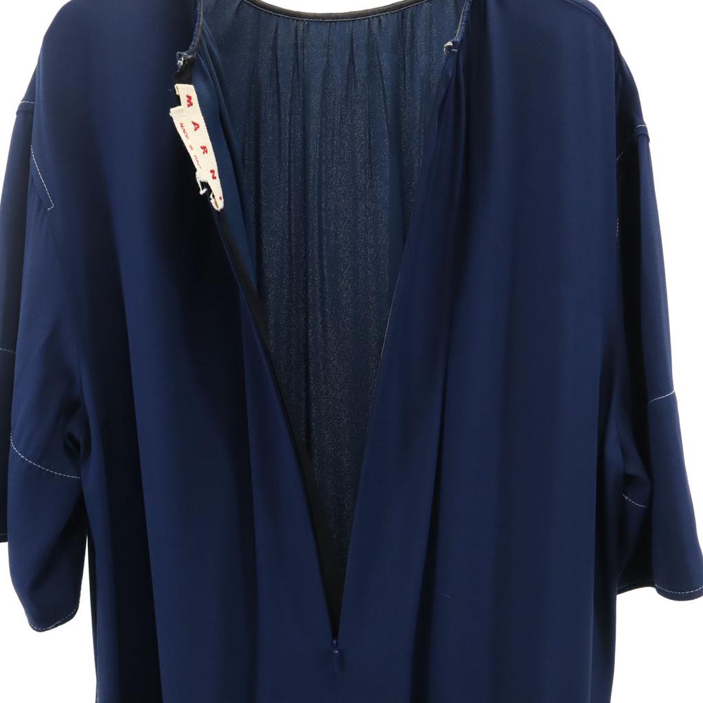 MARNI made in Italy Five-quarter sleeve one piece 40 Navy Women Used