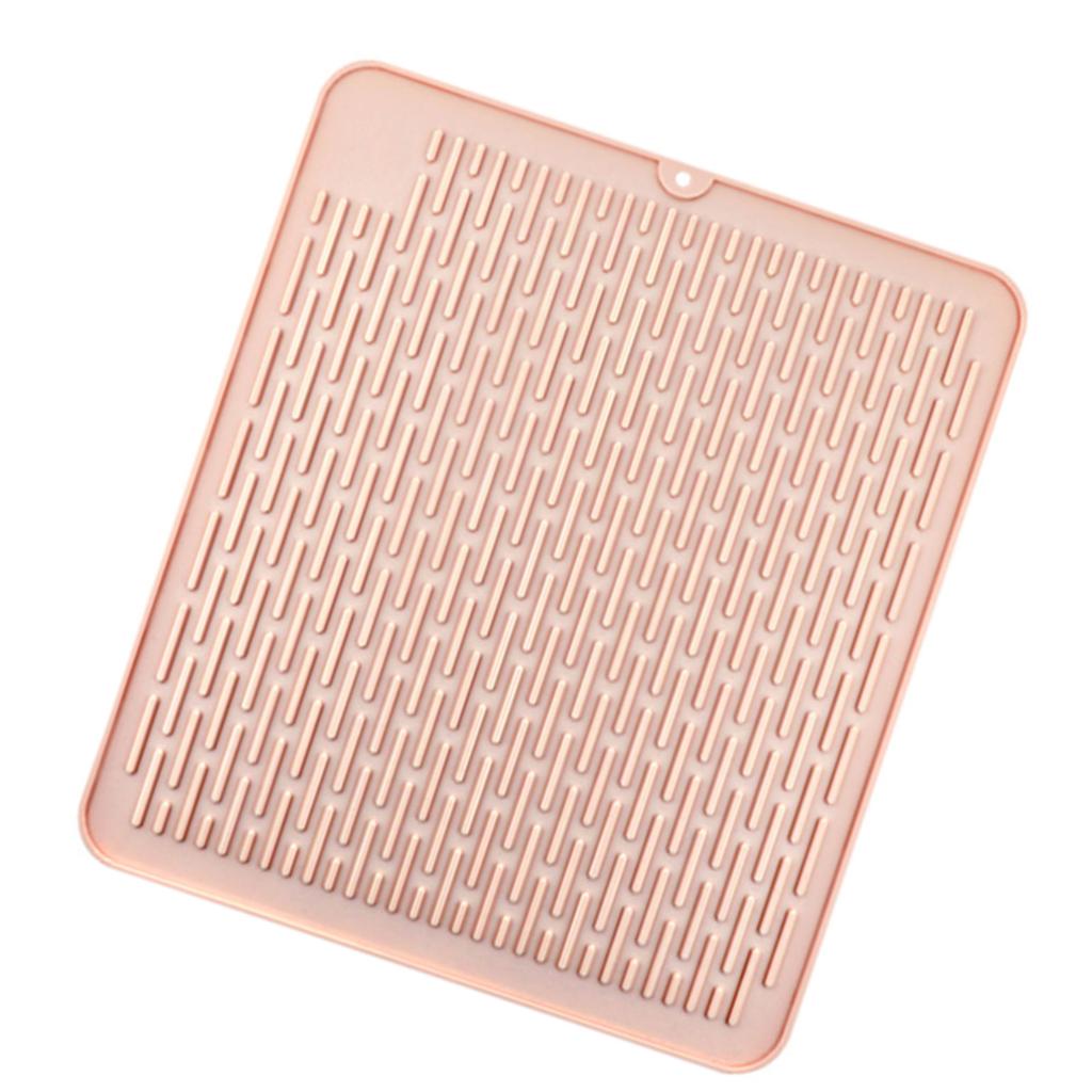 Heat Resistant Silicone Dish Draining Mat Easy to Use Silicone Dish Draining Mat Quick Drying and Heat Resistant Mat