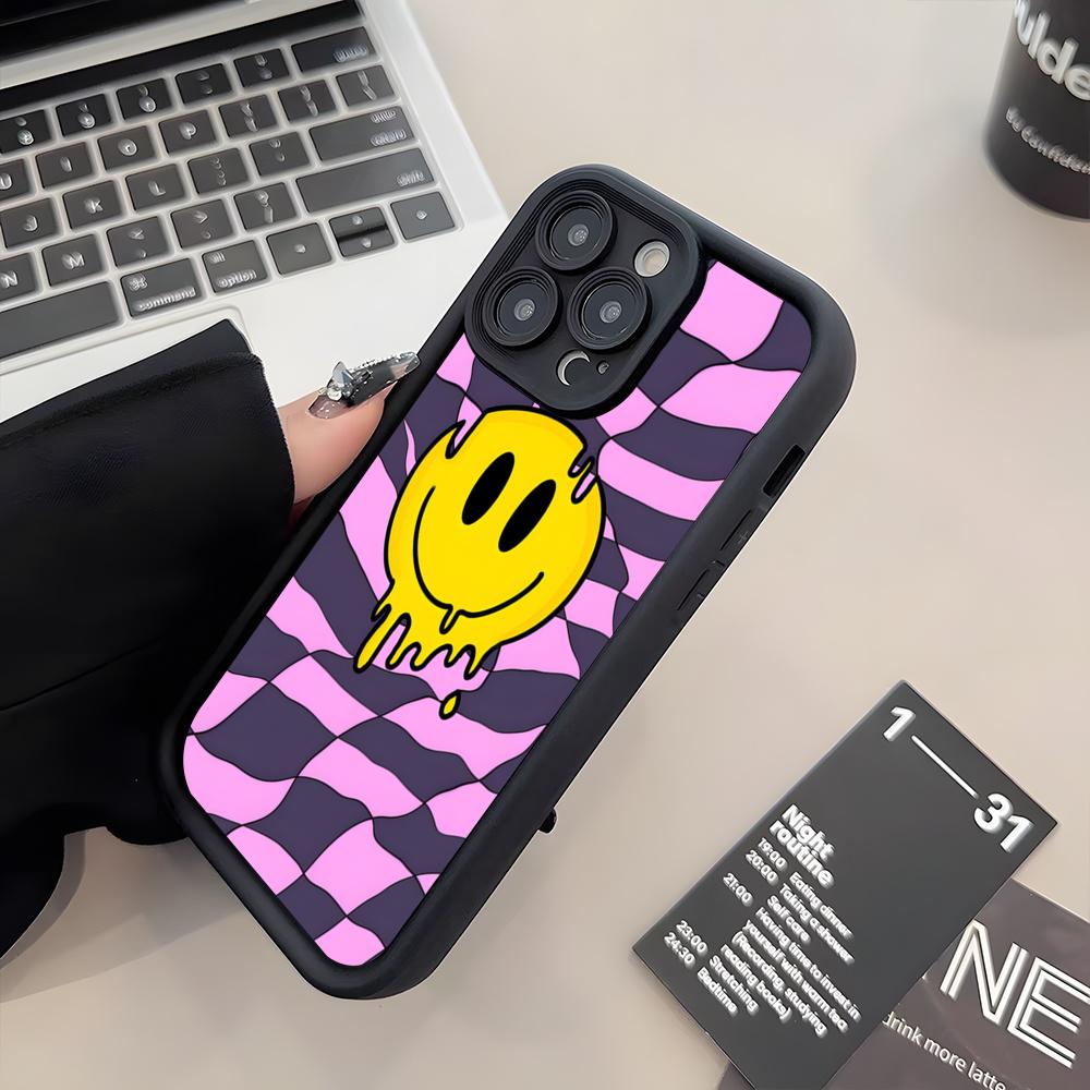 Colorful Danish Smiley Phone Case For IPhone 17 Air 16 E 15 14 Plus 13 12 11 Pro Max Silicone Soft Case