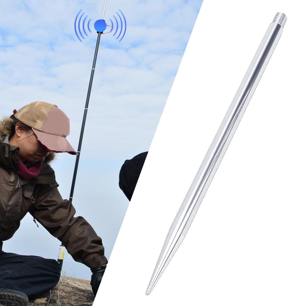 Shortwave Ground Spike, Aluminum Alloy M10 Thread Grounding Nail with Low SWR for 12 MA 12 GP20 and More GP s, 12mm Diameter 240mm