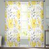 Watercolor Yellow Flowers Abstract Sheer Voile Window Curtains Tulle Curtains Living Room Balcony Decoration Drapes