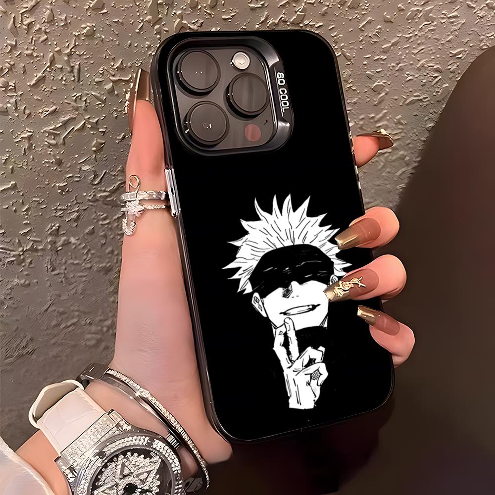 

J-Jujutsu K-Kaisen G-Gojo Phone Case For IPhone17 Air 16 15 14 Plus 13 12 11 Pro XS Max Silver Black Bumper Case iPhone17