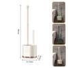 Silicone Wall Mount Toilet Brush Set Quick Dry Drain Base Efficient Gap Cleaning for Bathroom Use