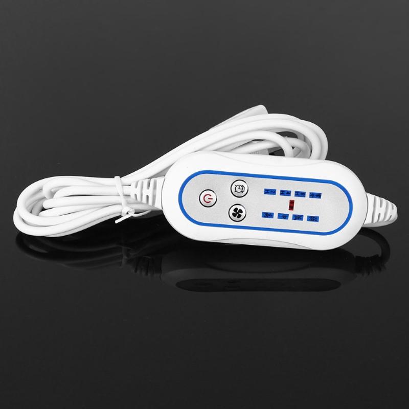 Portable 6 Leaves USB Powered Canopy Ceiling Fan 2/4/8 Hours Timer 4 Gears USB Fan for Outdoor for  Home Bed Tent
