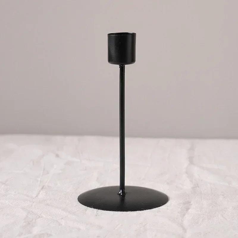 

Elegant Metal Candlestick Holders Set of 3, Modern Gold Black Wedding Candle Stand for Home Office Table Decor 1pc