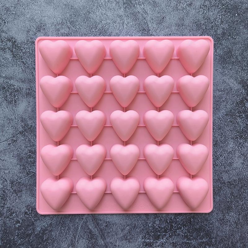 Three-Dimensional Heart-Shaped Chocolate Silicone Mold Ice Grid Mold Mousse Soft Candy Baking Mold Pudding Mold