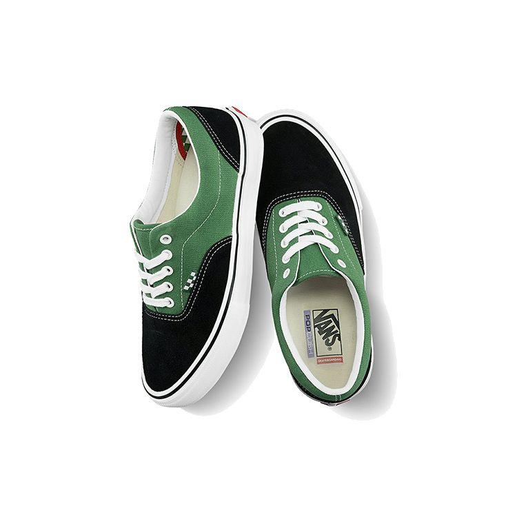 Vans Era Suede Patchwork Casual Lightweight Breathable Low-Top Skate Shoes Unisex Sneaker Black Green VN0A5FC93JD