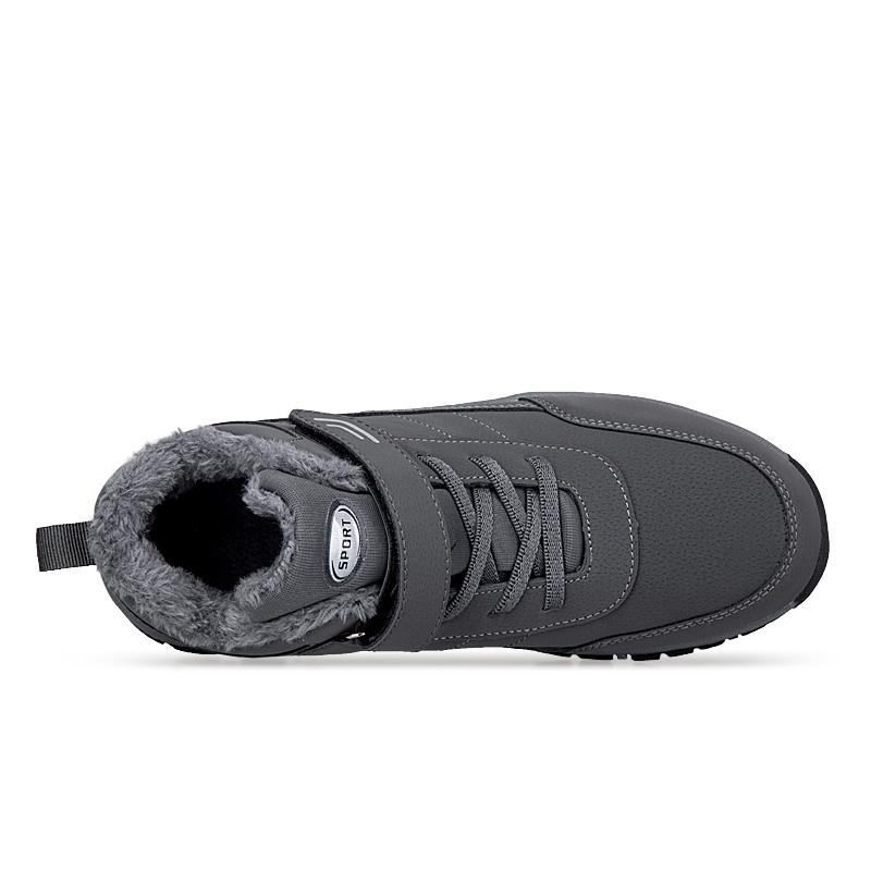 MCTIN Couple Snow Shoes Winter Women Plush Warm Cotton Platform Sneakers Men Climbing Shoes