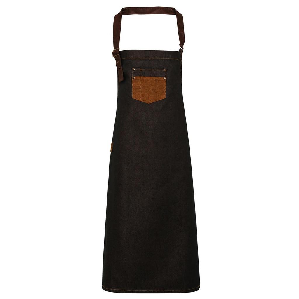 Premier Faux Leather Denim Bib Apron
