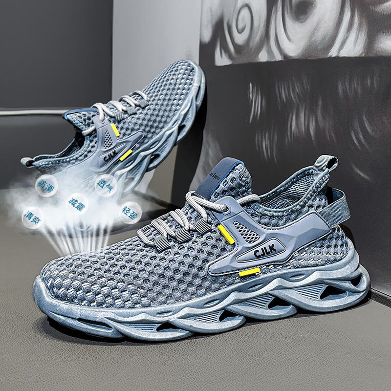 Neue Outdoor-Mode Dämpfende Laufschuhe Herren Atmungsaktive Mesh-Schuhe Leichte Vielseitige Sportschuhe