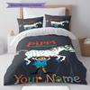 Pippi Longstocking Custom Name Pattern Bedding,Quilt Set Quilt Cover Pillowcase Home Birthday Gift(1 * duvet cover + 2 * pillowcase, without core)