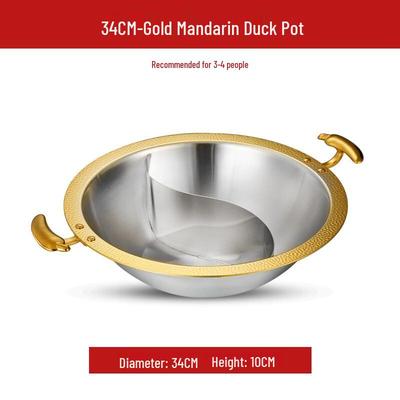 ZISIZ 304 Stainless Steel Mandarin Duck Hot Pot