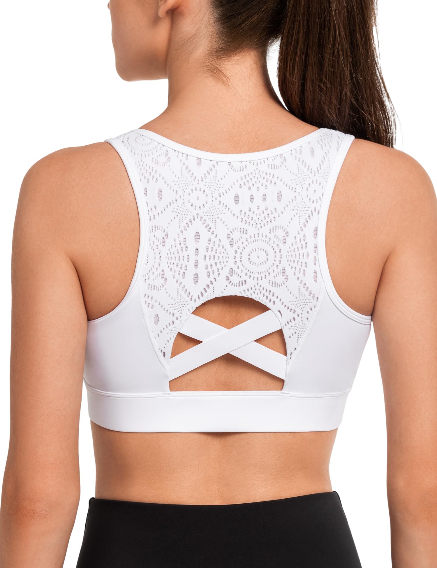 

Yvette Спортивный бюстгальтер без открытых высоких кружев Влагоотводящий Быстросохнущий Интегрированный Большой Спортивный Белый Женский, Отскок, Спереди, Поддержка, Сетка, Влагоотводящий, Сушка, Чашка, белый