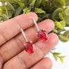 Pink Rubellite Gemstone Jewelry, 925 Sterling Silver Earring, Handmade Charming Earrings, Bohemian Rubellite Earrings For Grandma Gift