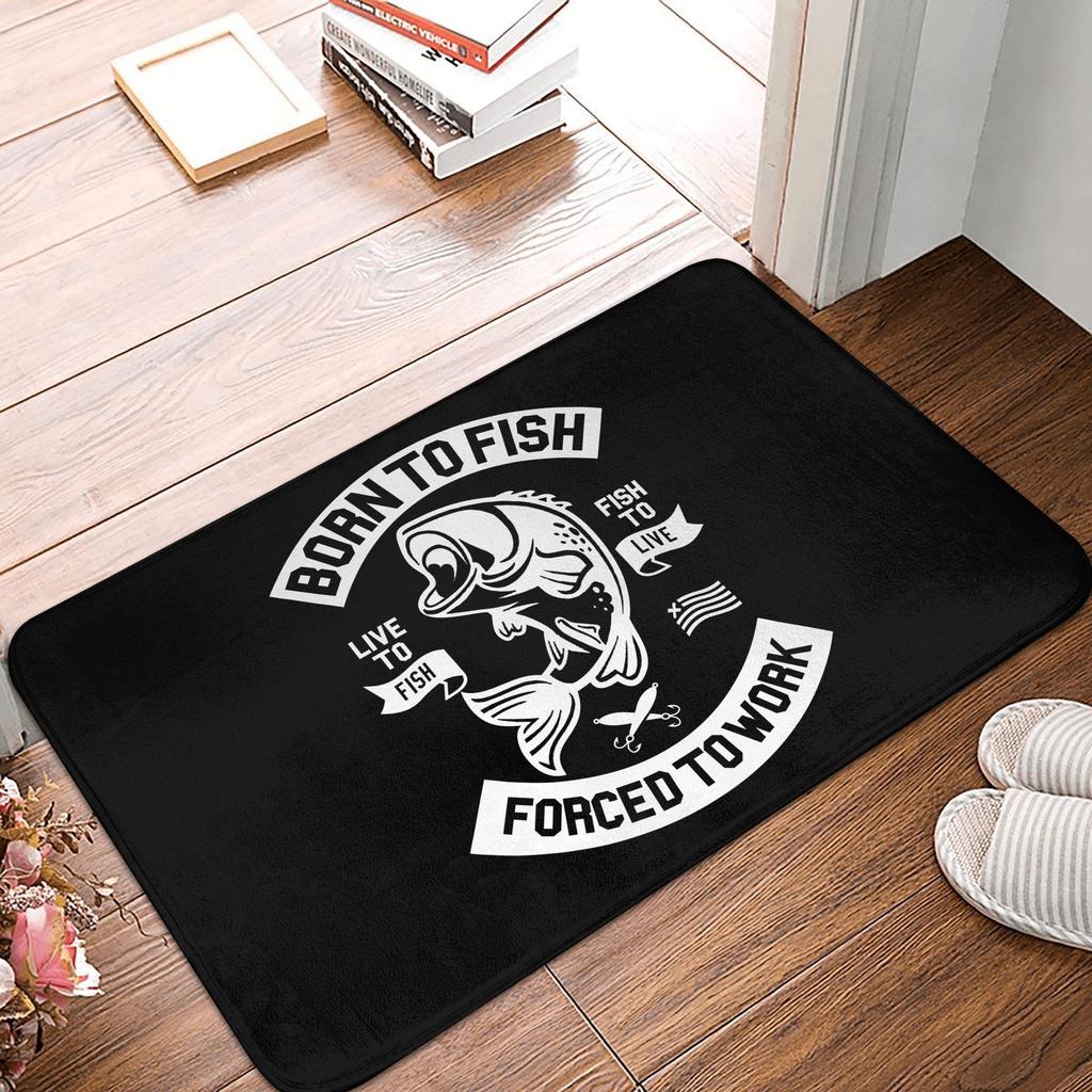 Fishinger Carp Fish Fisherman Front Door Floor Entrance Mats Outdoor  Bath Kitchen Doormat Garden Carpet Rug