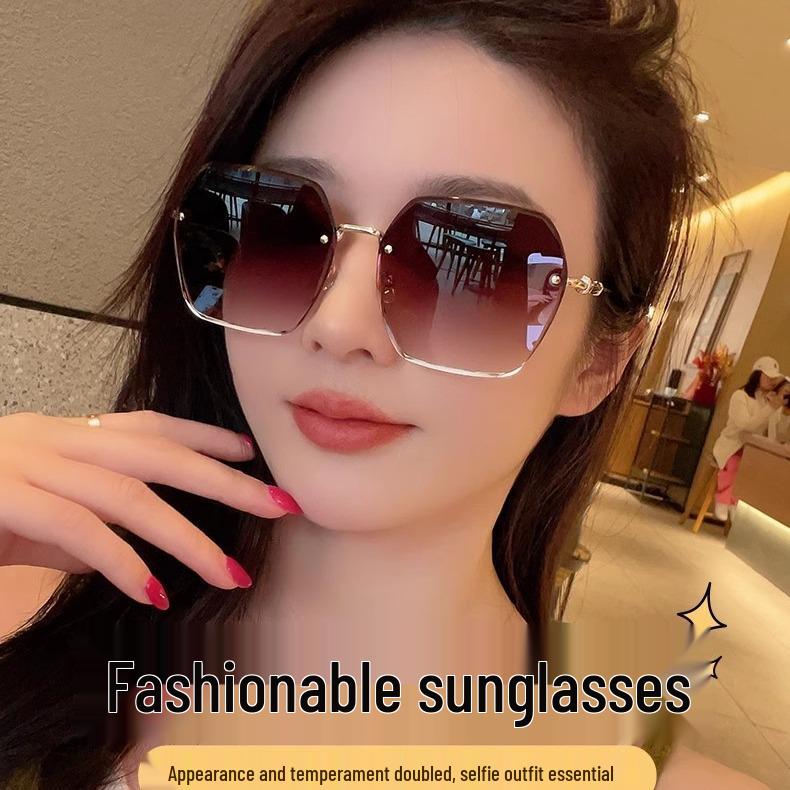 Dámské luxusní módní sluneční brýle - Letní UV ochrana, Zúžující design pro velkou tvář