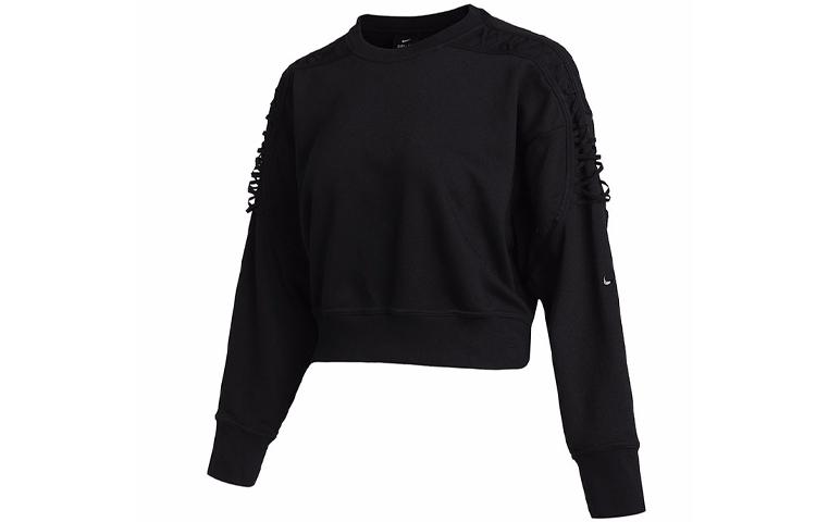 Nike Sweatshirts Women s Black Crew Neck Moderate Regular DA0449-010 S