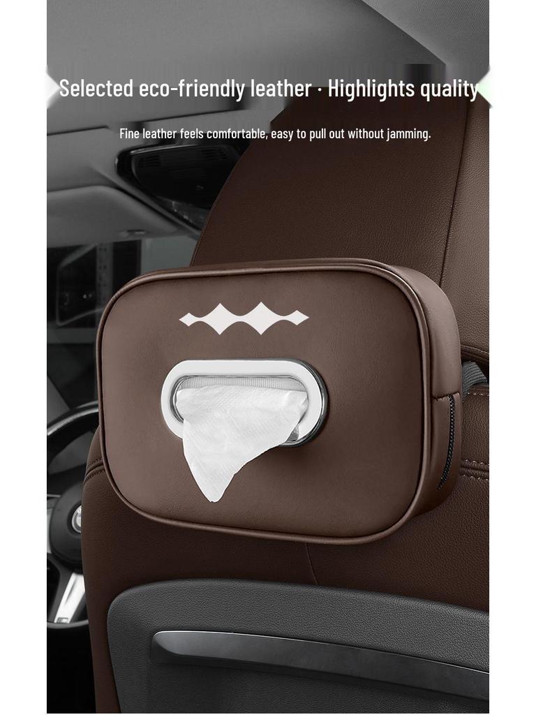 BYD Fangbao 5 Leather Hanging Tissue Box for Car Interiors