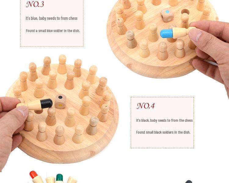 Children's Wooden Memory Game: Educational Parent-Child Interactive Toy for Observation and Concentration Training