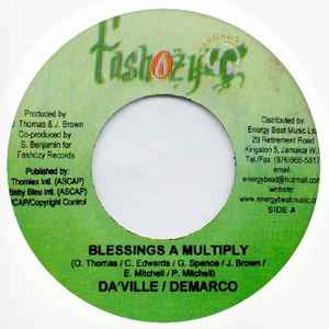

7inch Record DA VILLE / DEMARCO - Blessings A Multiply NONE Fashozy Records 2009 Jamaica Reggae, Ska & Dub Used