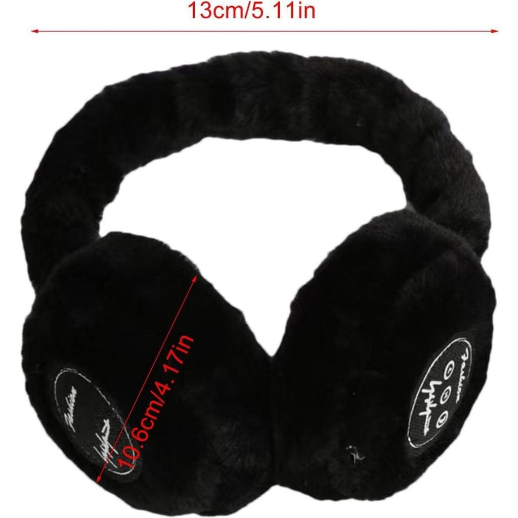 Plush Wireless Headphones, Warm Folding and Portable Computer Fuzzy Headset Women, 5.0 Wireless Earpiece for Autumn and Winter Sport Running