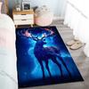 New product Glowing blue deer at night Carpet for Living Room Bedroom Bedside Floor Mat Cloakroom Children Playing Mat Area Rug