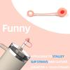 Leak-proof Silicone Straw Lid Creative Straw Poop Shape Plug for Home