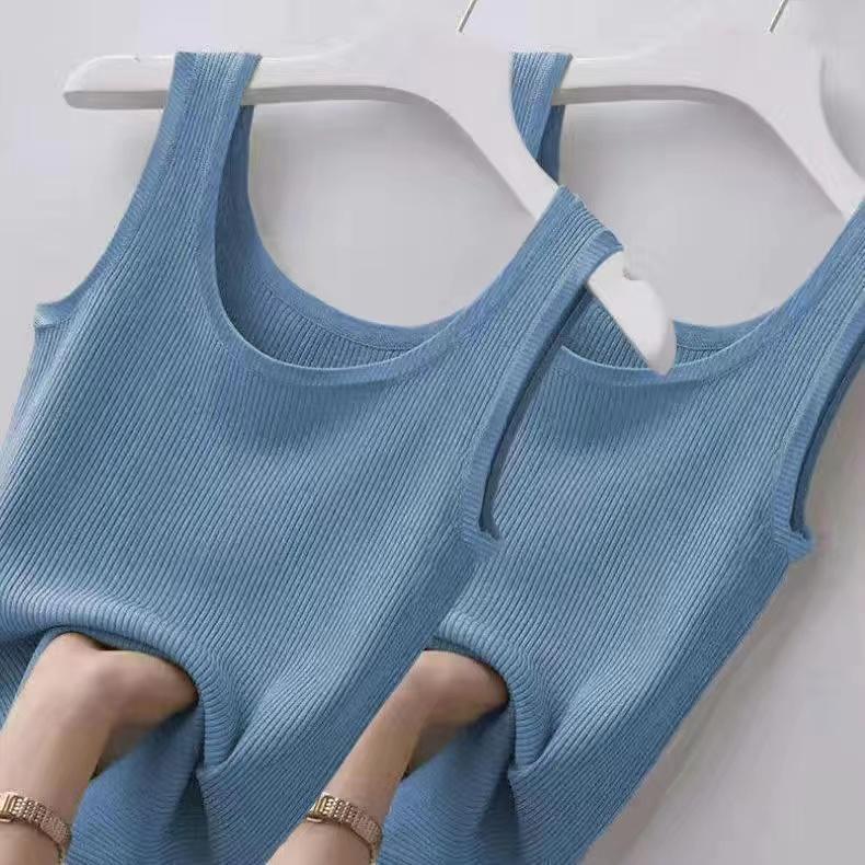 Vest Women Slim Outer Wear Inner Layering Bottomed Sleeveless Shirt Thin