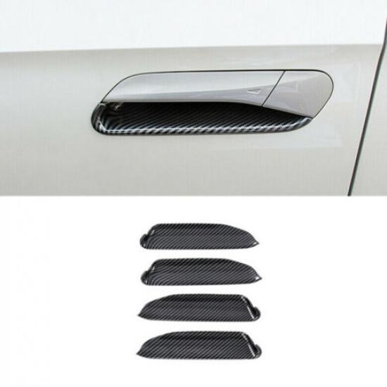 For Volkswagen ID.4 2021 2022 Carbon Fiber Exterior Door Handle Bowl Cover Trim