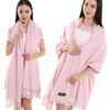 Warm Solid Color Cashmere Wool Scarf Winter Tassel Unisex Shawl Solid Color Scarf for Women
