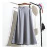 Women's High-Waisted A-Line Satin Skirt, Slimming Tall Fit - 2025 Summer Collection
