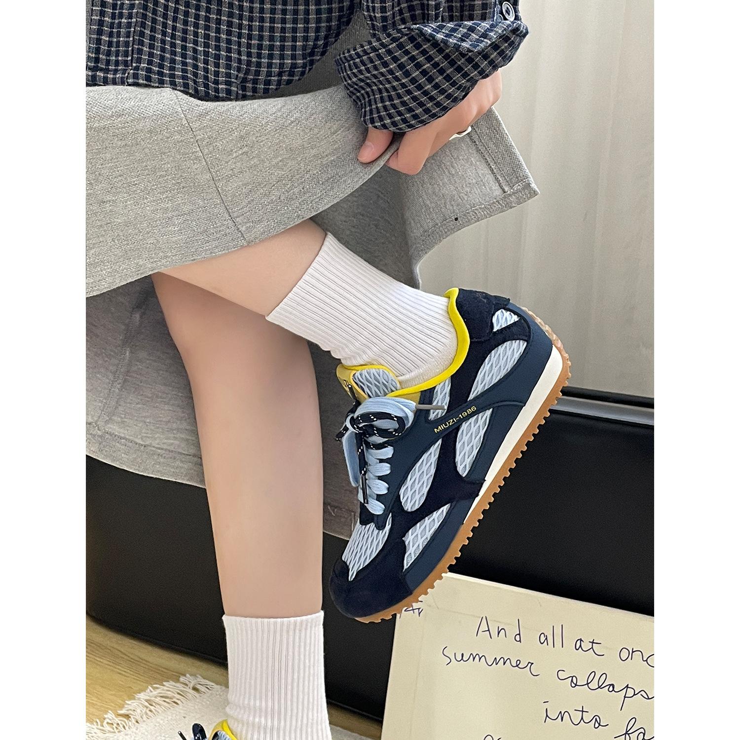 

Mesh breathable Forrest Gump shoes women s single shoes 2025 summer round head flat bottom not tired feet casual mountaineering women s moral traini 40 синий