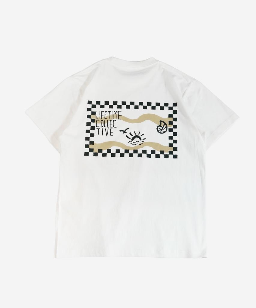 Laipeutaimkollegtibeu Checker Coast Graphic T-Shirt Checker Coast White