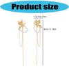 Elegant Butterfly Jewel Drop Earrings With Silver Posts Alloy Lightweight Design For Sensitive Ears