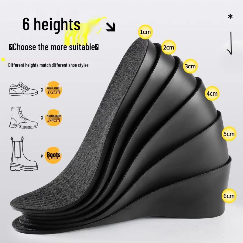 Women's 5 cm Invisible Height-Increasing Insoles for Long Boots, Arch Support to Prevent Tired Feet.
