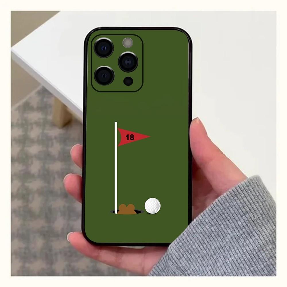 Modern Golf Phone Case For Apple iPhone 15,14,13,12,11,Pro,X,XS,Max,XR,Plus,Mini Soft Black Cover