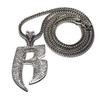 Diamond Hip-Hop Letter Necklace: Cross-Border European & American Fashion with Alloy Design