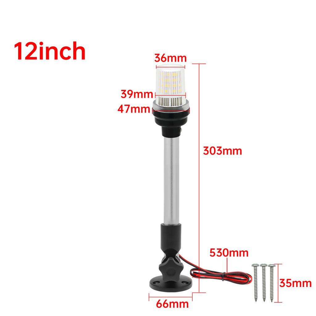 NEW Fold Down 360 Degree LED Boat Navigation Light for Yacht Marine Anchor Light 12~24 V Sailing Signal Light Boat Accessories