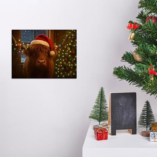 2026 Nástěnný kalendář s skotským náhorním skotem Skotský náhorní skot 12měsíční plánovač Roztomilá zvířata Nástěnné umění Dekor pro domov a kancelář