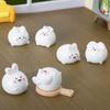 1 Set Cartoon White Rabbit Cat Miniatures Resin Animal Ornaments Fairy Garden Decoration Micro Landscape