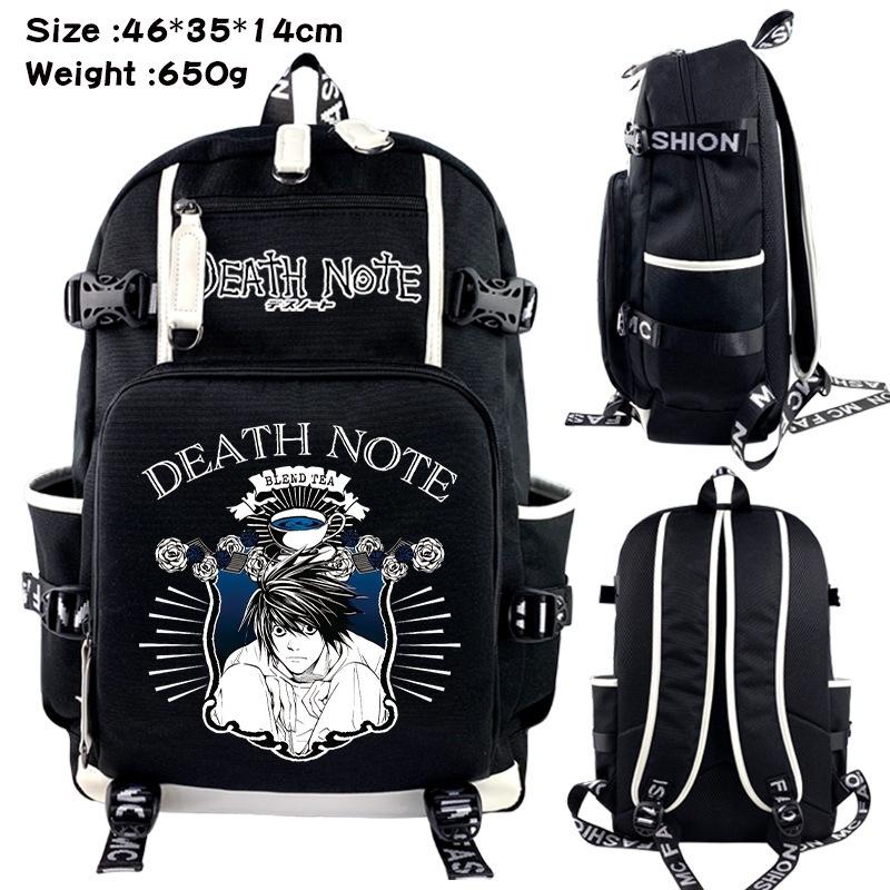 Death Note Day Man Full Color Printed Backpack Double White Edge Decorated Student Bag Computer Bag Travel Bag