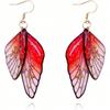 1Pairs Gold Plated Crystal Butterfly Wing Drop Dangle Earrings For Women Wedding Jewelry