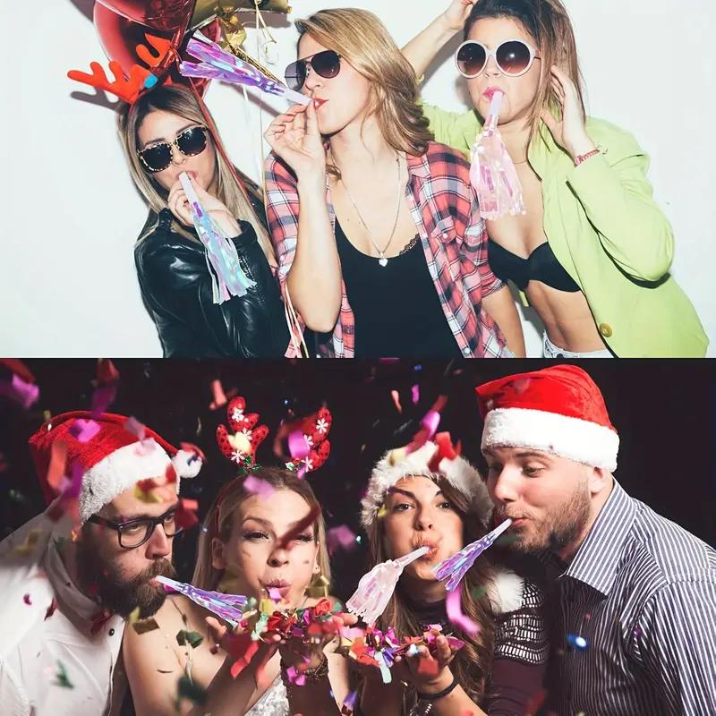 24Pcs Mermaid Party Blowout Whistles Noise Maker Kids Birthday Party Favors Pinata Filler Toys Christmas Wedding Gift for Guests