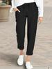 Women's 2024 Drawstring High Waist Pocket Loose Cotton Linen Casual Pants - In Stock